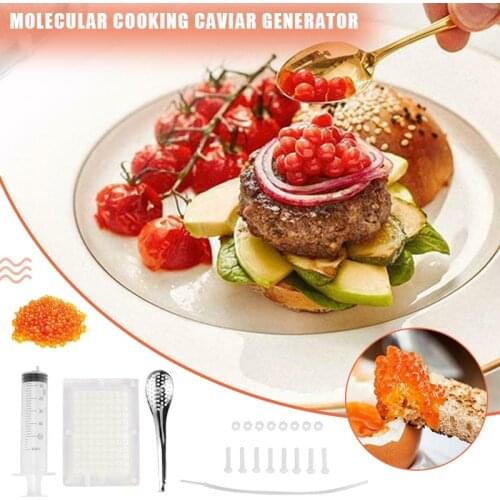 Newly Caviar Maker Set 100-hole Maker Molecular Gourmet Tools Home Kitchen Supplies