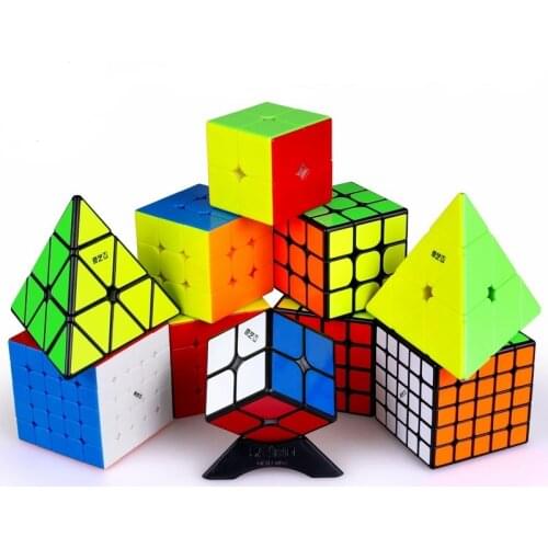 Qiyi MS Series Magnetic 2x2 3x3 4x4 5x5 jinzita Mofangge Magic cube toys Twisty Speed Pyramid Magnetic Cubo Magico Speed Puzzle