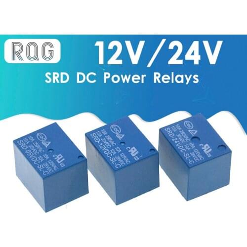 5PCS Relay SRD-03 05 09 06 24 12VDC-SL-C 5PINS 3V 5V 9V 6V 24V 12V High-quality SRD-03VDC-SL-C SRD-05VDC-SL-C SRD-09VDC-SL-C