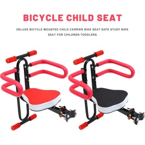 Deluxe Bicycle Mounted Child Carrier Bike Seat Safe Study Bike Seat For Children Toddlers