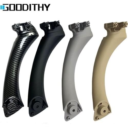 Gray Beige Black Carbon Fiber Car Inner Handle Interior Door Panel Pull Trim Cover For BMW 3 series E90 E91 316 318 320 325 328