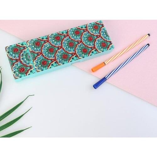 Diamond Painting Pencil Box Diamond Mosaic DIY Special Shape Drill Stationery Case Kids Handmade Crayon Storage Container Crafts
