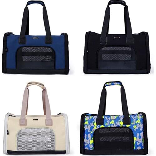 Cat Carrier Single Shoulder Bags With Trolley Case Multi-function Dog Bag Pet Handbag Breathable Foldable Safety Pets Car Bags