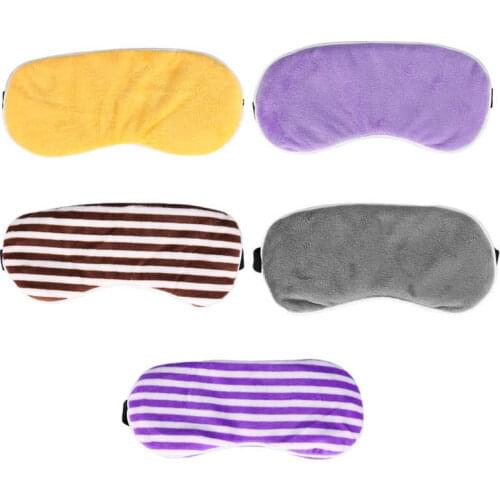 USB Heating Sleep Mask Eyeshade Eye Cover Eye Relax Massager Blindfold Shade Eye Patch Women Men Soft Blindfold Travel Eyepatch