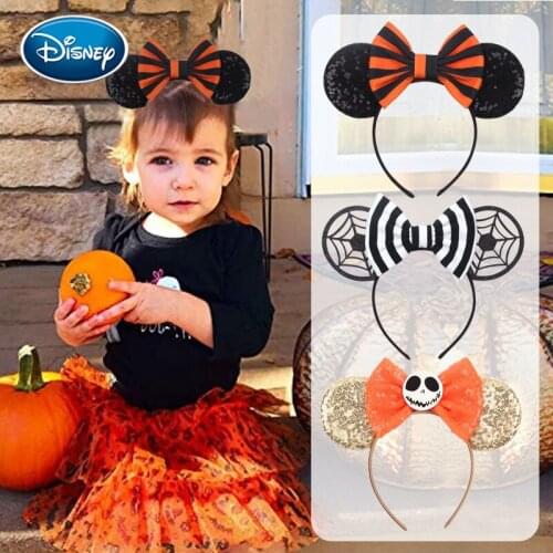 Creative Halloween Festival Sequins Mouse Ear Hair Bow Headband Women/Girl DIY Hairband For Party Headwear Hair Accessories