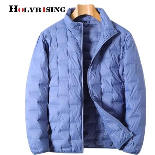 Winter down jackets for men stand collar ultra-thin overcoats zipper size 8xl loose outwear warm comfort waterproof casual wear