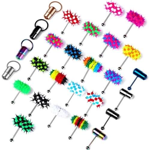 1pc 14g Stainless Steel Vibrating Tongue Piercing Ring Silicone Tongue Piercing Barbell Jewelry Body Pircing Lengua With Battery