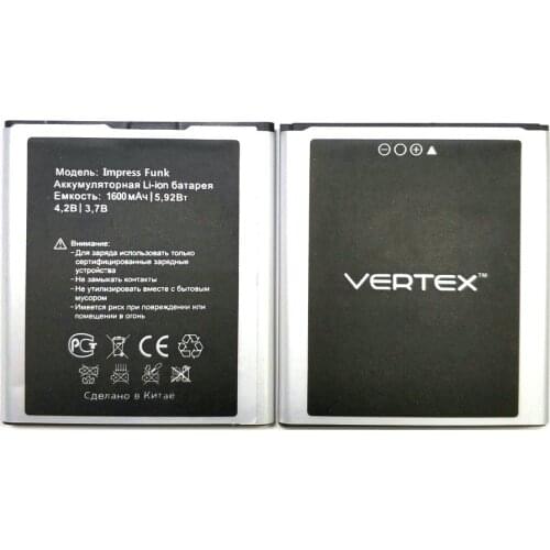 1PCS New 100% High Quality Impress Funk Battery For Vertex Impress Funk phone +Tracking Code