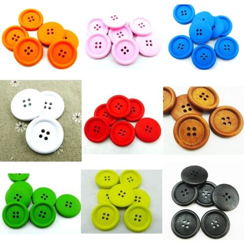 10PCS 30MM Thine Ring Sweater Button Garment Fits Painting Wooden Buttons Coat Boots Sewing Clothes Accessory MCB-839