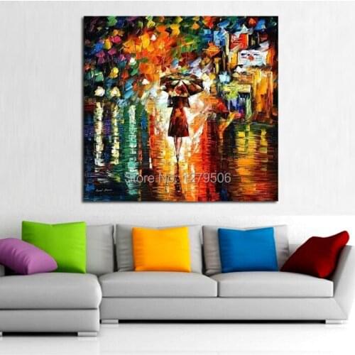 100%Handpainted Abstract Back Home Knife Oil Painting On Canvas Thick Oil Paintings For Home Decor As Best Gift