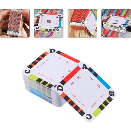 100 Piece Weaving Cards Tablet Weaving Card for Loom or Inkle Loom DIY Weaving Supplies Gifts for Friends