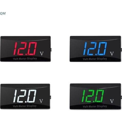 12V Digital LED Display Voltmeter Voltage Gauge Panel Meter Fit for Cruise Car 13MF