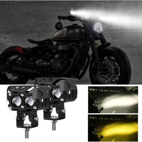 2PCS/set LED Spotlights Driving Fog Lights LED Work Lights White Yellow Fog Lamps For Car Motorcycle Offroad Trucks ATV SUV UTV