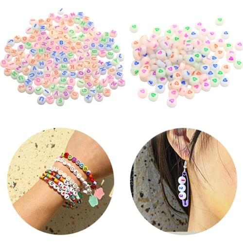 500Pcs Oblate Shaped Beads Kits Acrylic Bracelet Beads for Adult DIY Jewelry Making Supplies