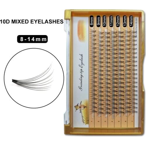 AINIFLY 10D Mixed False Eyelashes Thick Mink Eyelashes Natural False Eyelashes Mink Eyelashes to Extend Individual Eyelashes