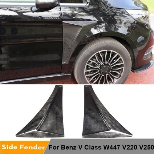 Car Side Fender Vent Trims for Mercedes-Benz V Class W447 V220 V250 2016 - 2018 Front Side Vent Covers Carbon Fiber Sticker