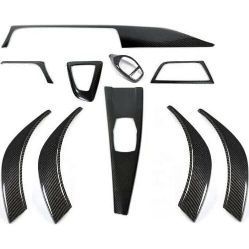 Car Parts Carbon Fiber Interior Trim Fit For BMW F30/ F31/ F34 3-Series Standard 10pcs Set
