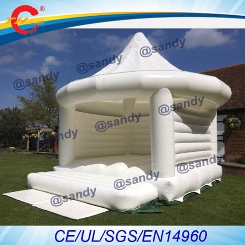 Free air shipping to door,white Inflatable Wedding jumper Bouncer Castle /jumping bed/Bouncy dome tent
