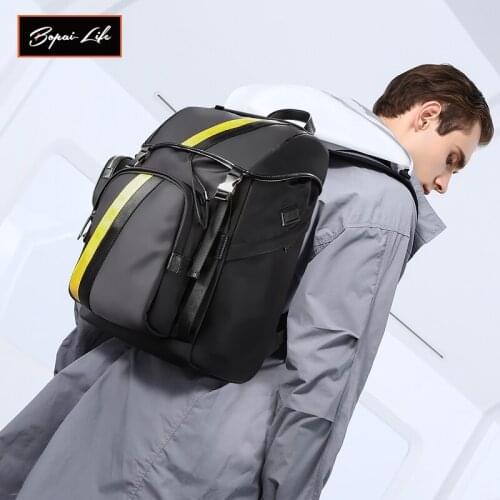 BOPAI LIFE Backpack Men Fashion Large Capacity 15.6 Inch Laptop Back Pack Boys Travel Bags Bookbag Male Sports Outdoor Rucksack