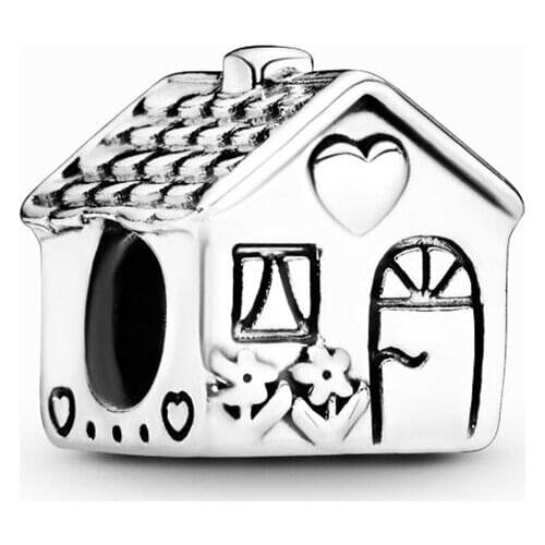 925 Sterling Sweet Home European Charms Bead Fit Original Charms Bracelets DIY Pendant Charm Beads Girl Women Jewelry Making