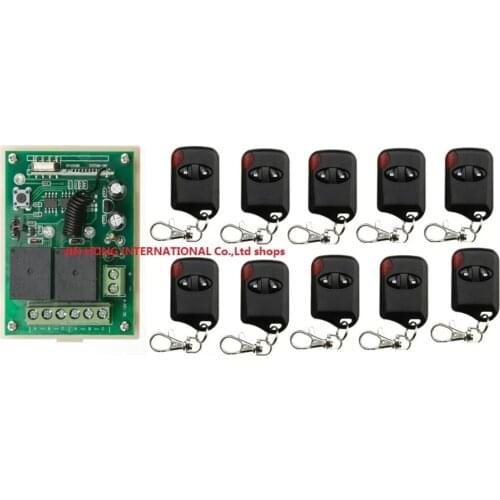 DC12V 2CH RF Wireless Remote Control witch 10*cat eye Transmitters and 1 receiver universal gate remote control /radio receiver
