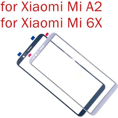 For Xiaomi Mi A2/ Mi 6X Touch Screen Glass Sensor Panel Front Glass Panel Digitizer Touchpad for Mi A2/ Mi6X Repair Spare Parts