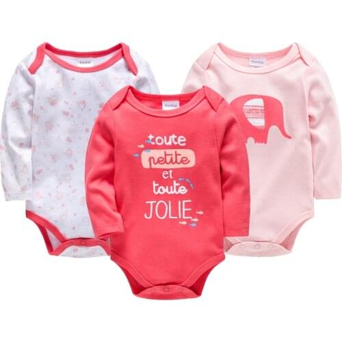 3pcs/lot 100%Cotton Baby Bodysuit Newborn Long Sleeve Overalls Toddler Boy Girl Jumpsuit clothes Body Baby Suits sets