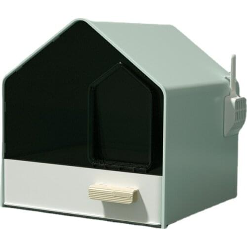 High House Cat Litter Box Enclosure Furniture Fully Enclosed Enclosure Cat Litter Arenero Gato Cerrado Cat Supplies BD50CB