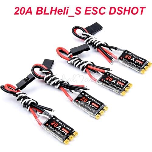 Cyclone 20A BLHeli_S ESC DSHOT 20A 2-6S ESC BLHeli S Speed Controller w/ LED for FPV Raing Drone Quadcopter 210 220 250mm Frame