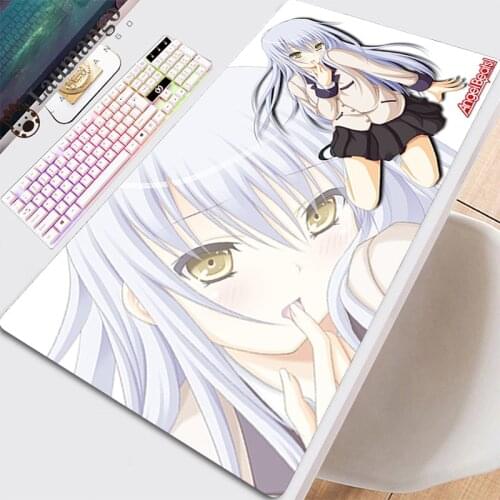 Mouse Mats Gamer Pads Mousepad Anime Extended Keyboard Gaming on the Table Pc Complete Mause Mats Gamers Accessories Angel Beats
