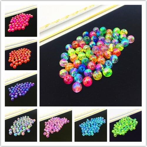 8mm 50pcs AB Round Spacer Loose Beads DIY Jewelry Making Necklace Bracelet Earring Accessories