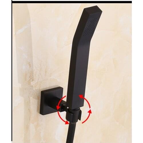 Vidric square antique/ black brass rain shower pressurized spray shower nozzle, ORB Handheld shower Hand spray vintage