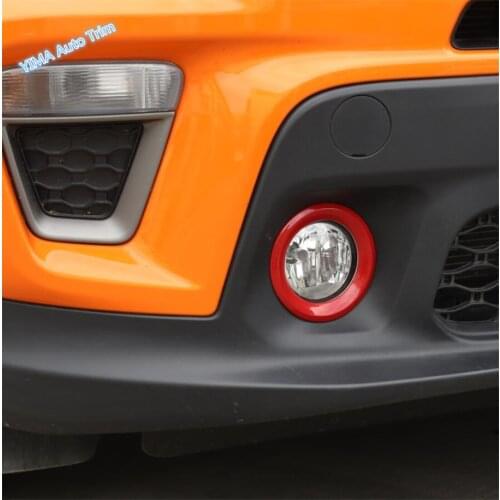 Lapetus Auto Styling Front Head Fog Lights Foglight Lamp Decoration Ring Cover Trim Fit For Jeep Renegade 2019 2020 ABS