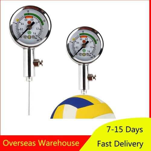 Soccer Ball Pressure Gauge Air Watch Football Volleyball Basketball Stainless Steel Barometers with Built-in Release Valve