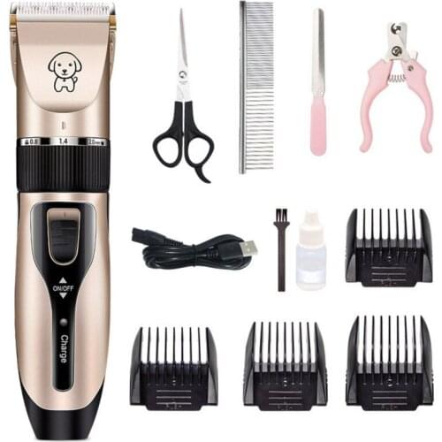 Professional Pet Dog Grooming Clippers Hair Trimmer Low Noise Rechargeable Cat Hair Cutter Shaver Electric Scissor Clipper