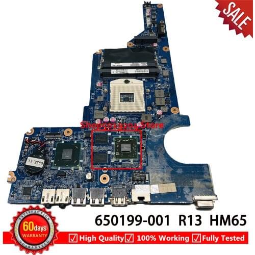 R13 650199-001 Mainboard For HP Pavilion G4 G6 G7 G4-1000 G7-1000 Laptop Motherboard DA0R13MB6E0 HM65 31R13MB0070