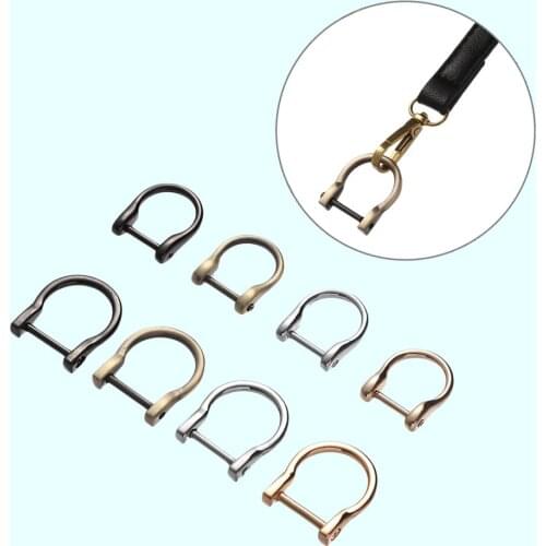 1pcs Metal D Ring Buckle For Diy Handbag Detachable Removable Open Screw Clasp Craft Bag Strap Belt Handle Webbing Buckle