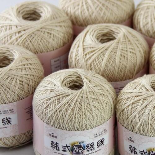 New Soft 6ballsx50g Hand Cotton Lace Wool Yarn Crochet Shawl Scarf Knitting 16109 Vanilla color