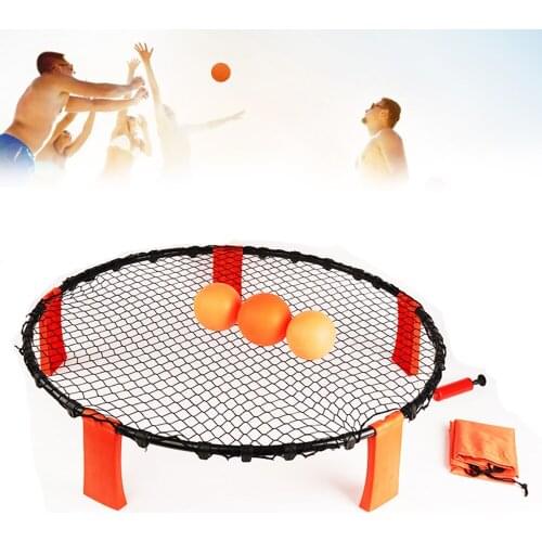 Beach Volleyball Ball Game Set Outdoor Team Sports beach Spiking With 3 Balls Volleyball Net For Teenagers Inflatable Volleyball