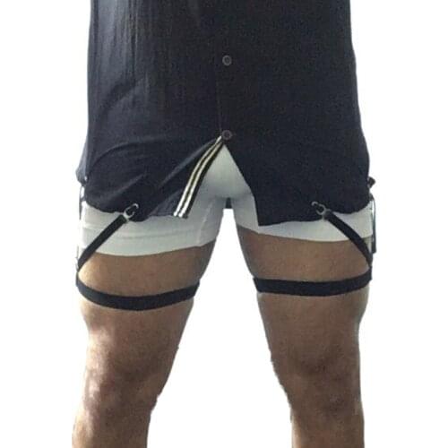 Men Elastic Suspenders Business Shirt Holder Garter Adjustable Shirt Stays Nylon Braces Mens Crease Resistance Suspender Belt