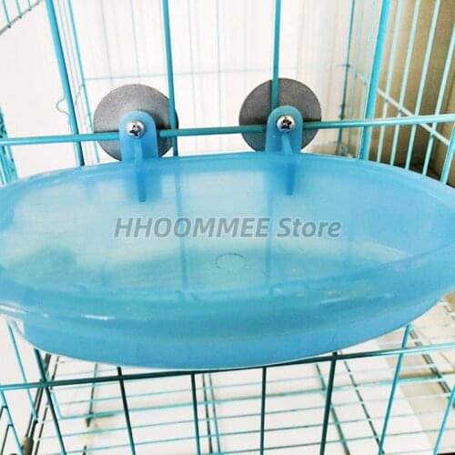 Bird Bathtub Oval Bird Bathtub Pet Cage Accessories Parrot Bath Shower Bathing Supplies Standing Box