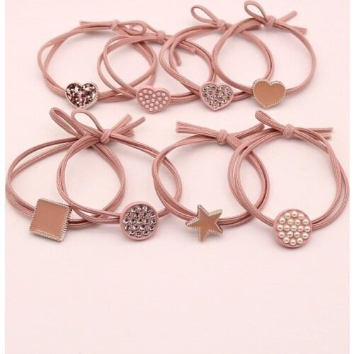 Small Love Black Popular Solid Elastic Hair Bands Wine Red Headband Women Rubber Band Lady Letters Hair Accessories Scrunchie