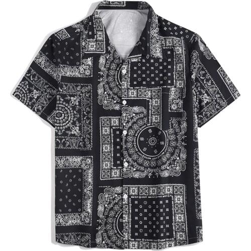 2021New Summer Short Arm Haradjuku Oversized Mens Shirts Cardigan Summer Clothing Short-Sleeve Blouses Tops Mans Clothes