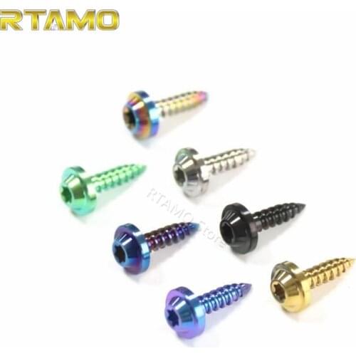 Titanium Self Tapping Screws M4x12/15/20/25mm Button Disc Torx Head Ti Bolt for Motorcycle Bike Car Parts