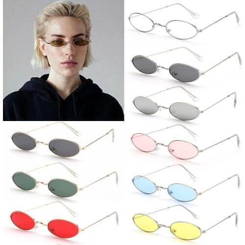 2021 Summer Travel Retro Metal Oval Vintage Shades Sun Glasses Men and Women Small Frame Cycling Beach Uv Travel Eyeglasses