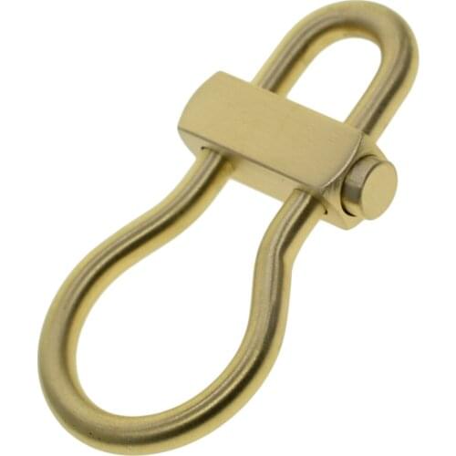Heavy duty Solid Matte brass Oval bulb spring snap Locking slide lock Carabiner keychains quick release FOB EDC