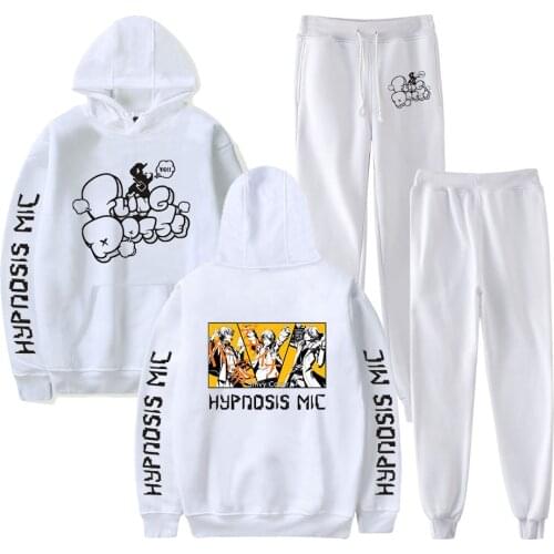 2021 Hypnosis Mic Sweatshirt Two Piece Set Hoodie+Jogger Pant Fashion Streetwear Hip Hop Women Men Set Clothes