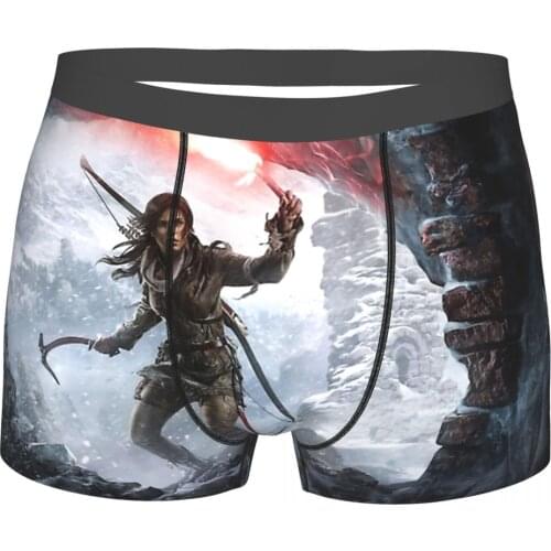 Lara Croft Tomb Raider Game Underpants Homme Panties Mens Underwear Print Shorts Boxer Briefs
