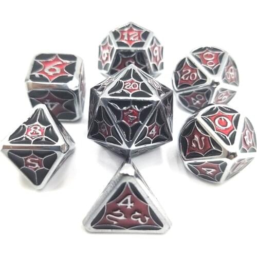Upsale Metal polyhedral dices Dnd dice set dados rpg dobbelstenen dados rol dice d6 d8 d10 d12 d20 dadi kości do gry