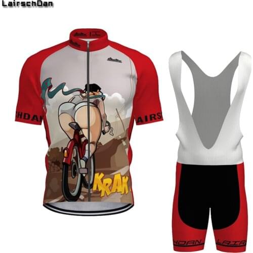 LairschDan Funny Cycling Jersey Set Bicycle Clothing For Woman/Men MTB Bike Jersey Breathable Summer Mallot Ciclismo Cycling Kit